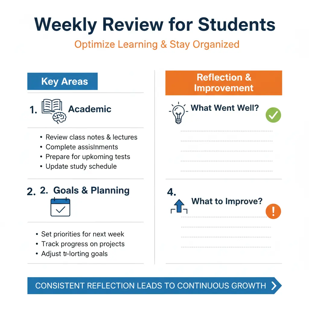 30-minute weekly review schedule for students